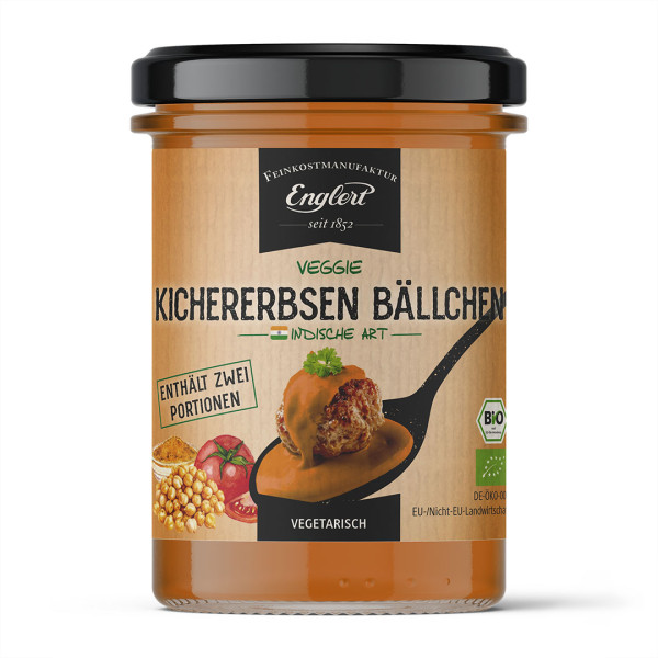 BIO Veggie Linsen Bällchen Indische Art 390g / Glas